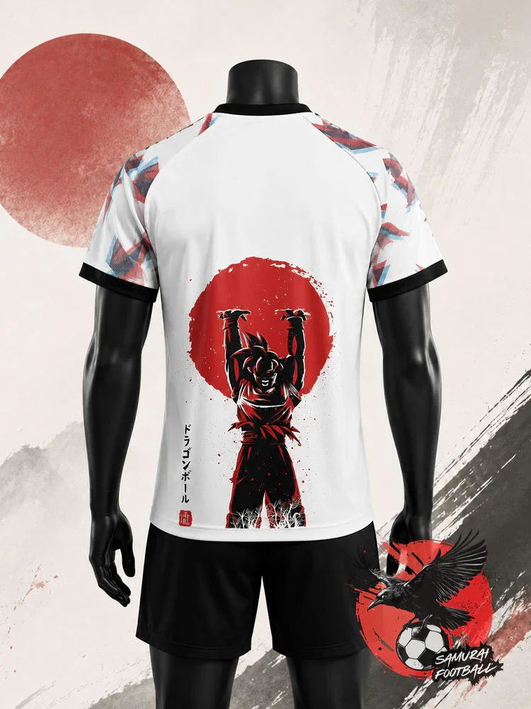 Japan Goku Weißes Trikot - Dragon Ball Super Japanisches Anime-Fußballtrikot Sommer-Sport-Herren-T-Shirt Kleidung Tee – Detail 2