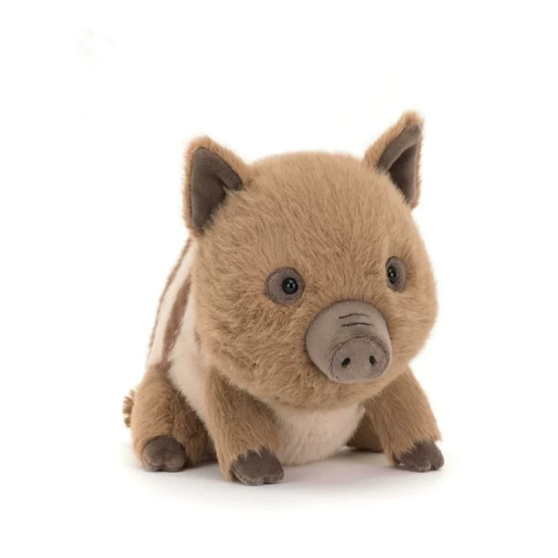 15cm Cartoon Swinley Wild Boar Plush Toy Cute Brown Striped Pig Stuffed Animal Soft Doll Birthday Gift For Girl Home Decor