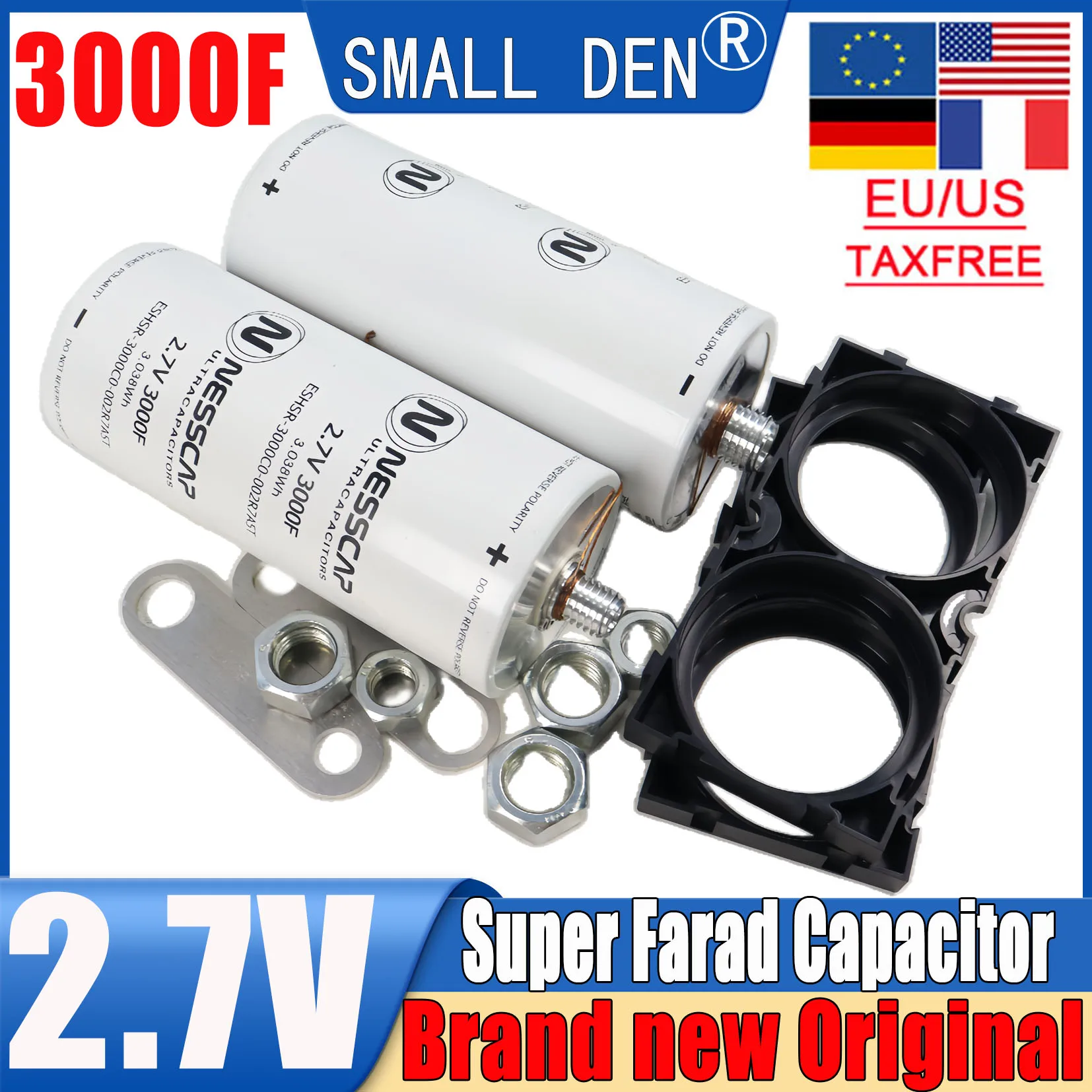 

new original 2.7V 3000f super Farad capacitor DIY 12V electric vehicle starting power spot welding electromechanical container