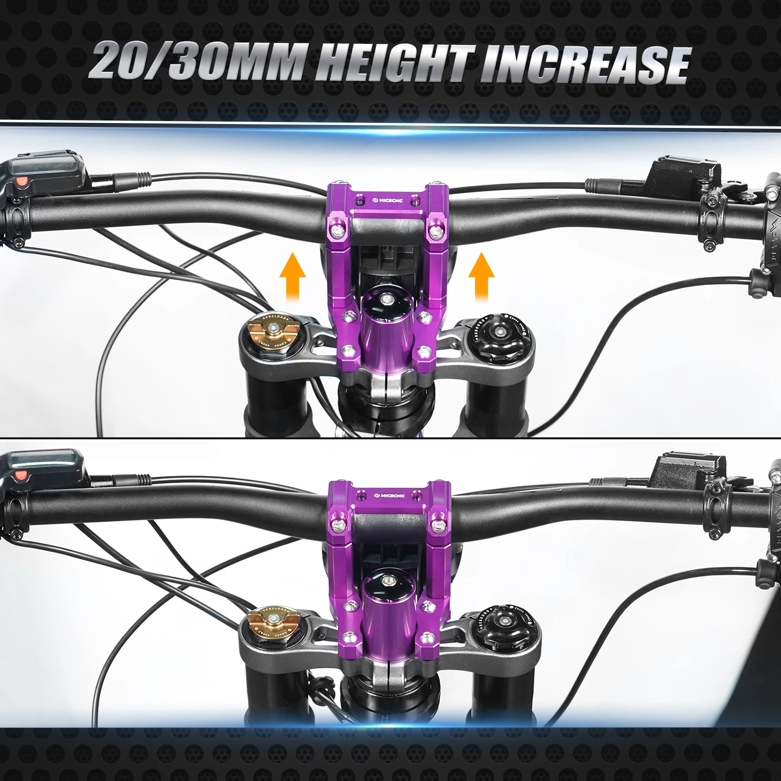 For Surron light bee X S L1E Electric Dirt Bike 20/30MM Rise Handlebar Riser Mount & Brake Reservoir Covers For Segway X160 X260