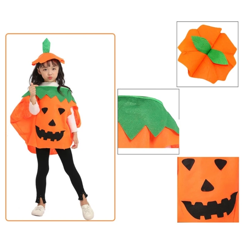 

Pumpkins Suit Funny Pumpkin Face Jumpsuits Fancy Dress for Halloween Party Christmas Masquerade Boys Girls Halloween