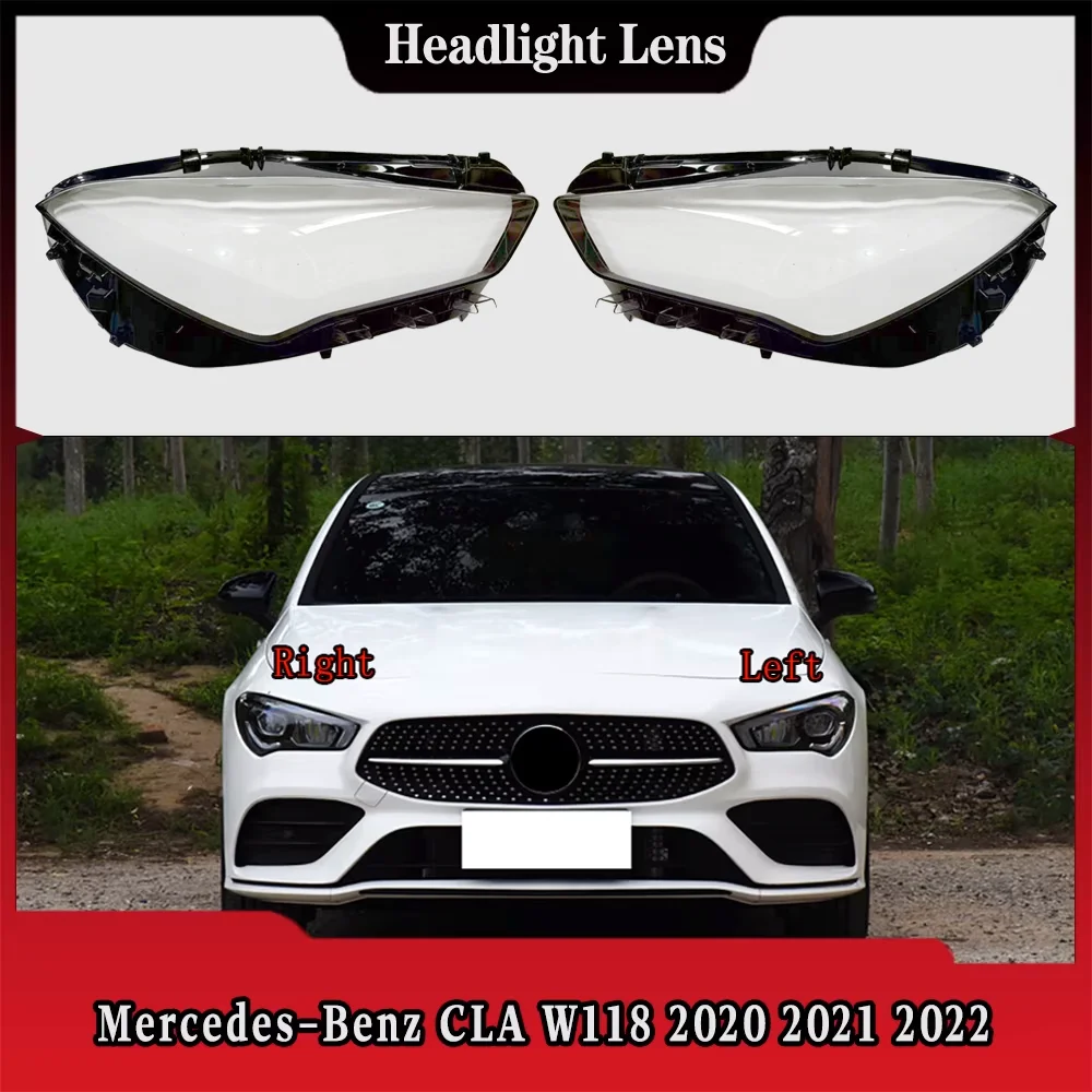 

Для Benz CLA W118 2020 2021 2022 корпус фары абажур крышка лампы прозрачный плексиглас