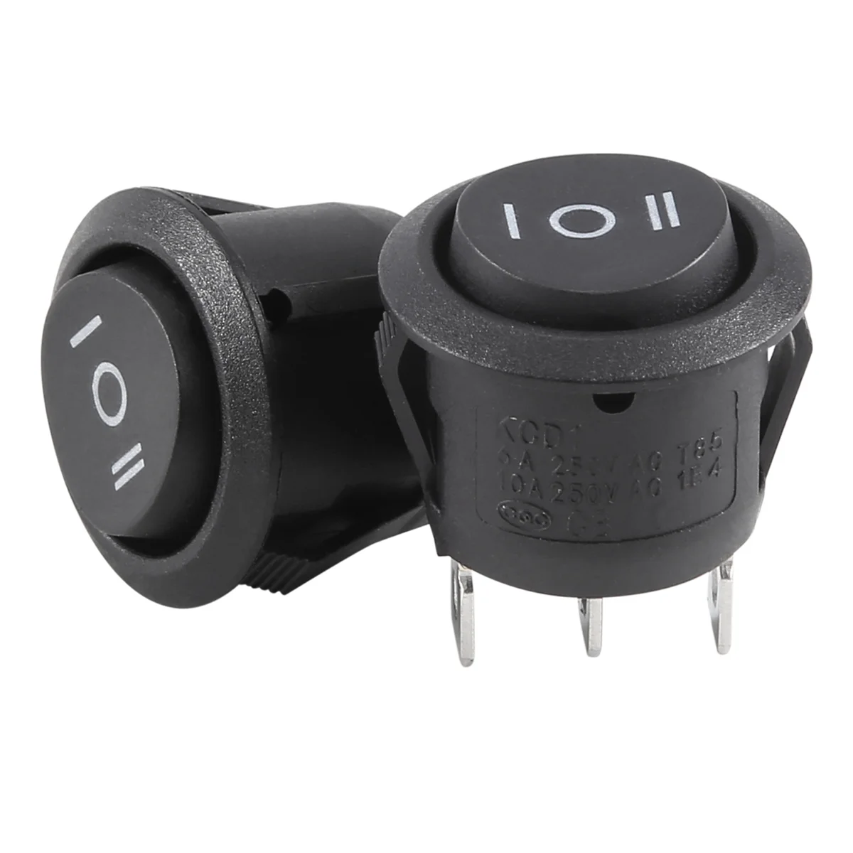 

2 x AC 6A/250V 10A/125V 3-контактный SPDT ВКЛ/ВЫКЛ/ВКЛ 3-позиционный круглый кулисный переключатель для лодки XT