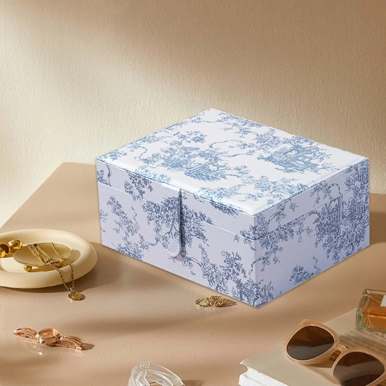 

Jewellery Storage Box Desktop Ornament Birthday Gift Jewelry Holder Organizer for Earrings Stud Bracelet Pendant Rings Necklace