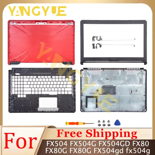 Imagen 1 del producto Nueva funda de portátil para FX504 FX504G FX504GD FX504GM FX80 FX80G FX80GD FZ80 tapa de portátil LCD cubierta trasera piezas de bisagras de bisel frontal