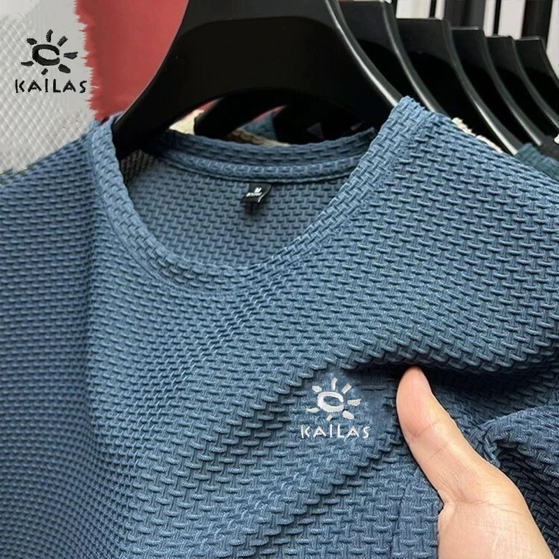 

Летняя мужская Сетчатая футболка из вискозы с круглым вырезом и коротким рукавом, новый роскошный, удобный, крутой, дышащий топ с коротким рукавом