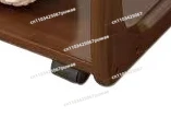 Solid Wood Mobile Side Table with Wheels for Living Room Sofa Bedside Laptop Desk for Online Classes