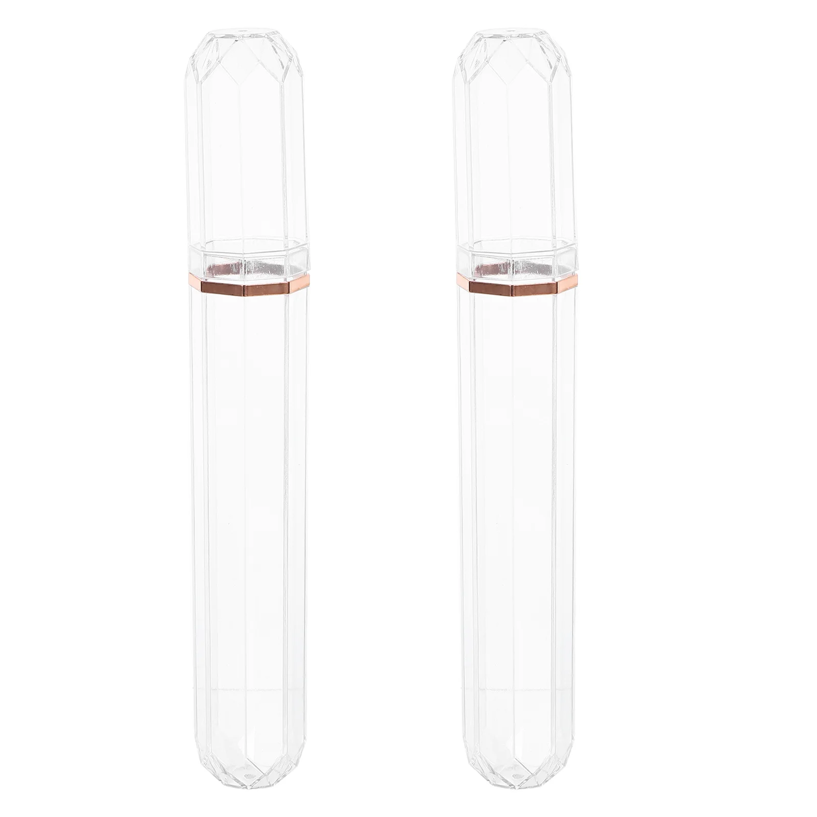 

2pcs Portable Cigar Humidor Case Transparent Airtight Storage Tube For Single Cigar Travel Daily Use Plastic Holder