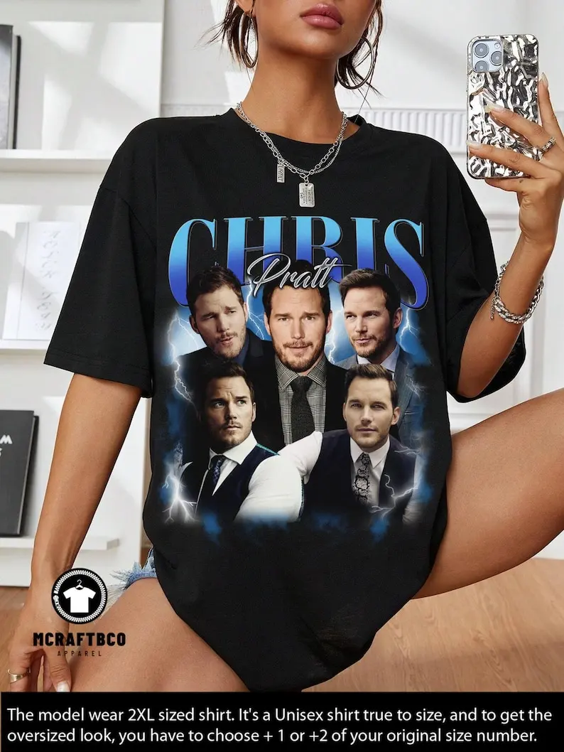 CHRIS PRATT Vintage Shirt, Rap 90s Hip-hop Style Shirt, Fan Tees, Retro Sweater, PrattChris Pratt