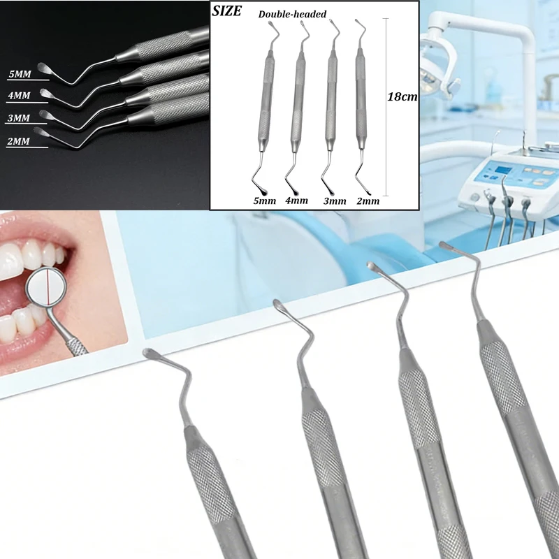 

Стоматологическая зубочистка-экскаватор из нержавеющей стали с зубчатым краем, высококачественный инструмент для чистки и реставрации зубов, пародонтологическая ложка