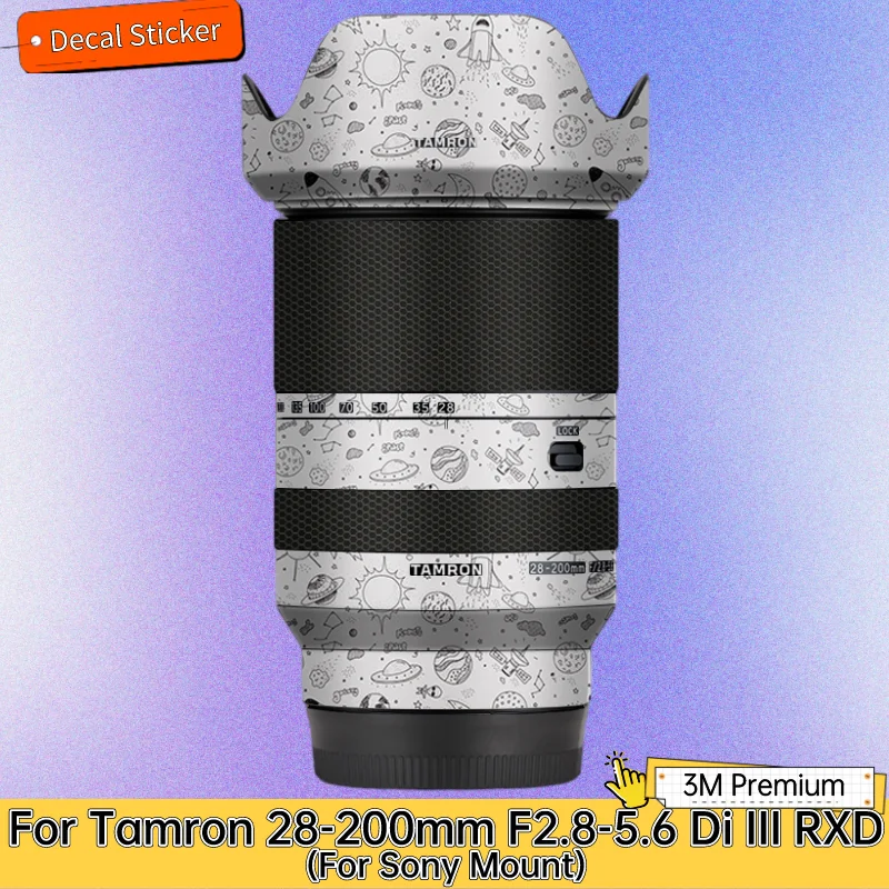 Pegatina protectora de lente para Tamron, 28-200mm, F2.8-5.6 Di III RXD (para montaje SONY), 28-200, 2,8-5,6