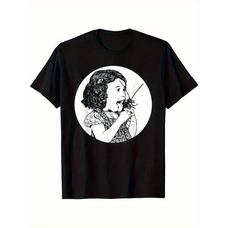 Bug Lick Eater Retro Cute Cockroach Punk T-shirt Men's T-shirt Summer New Unisex High Street T-shirt