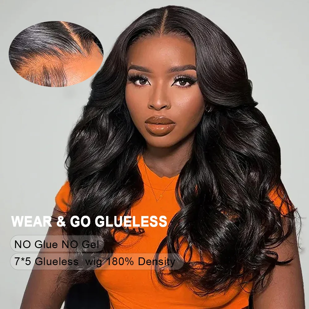 

Wear And Go Glueless 7x5 Lace Wig Body Wave Natural Human Hair Wig For Black Women Glueless Lace Closure Straight Brazilian Hair