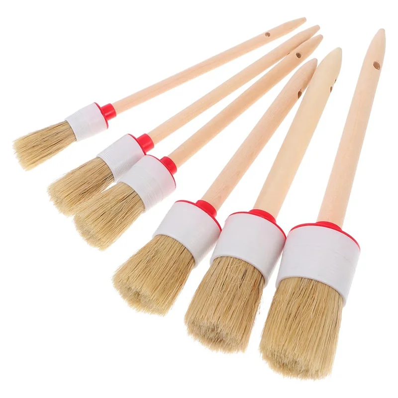 AB11-6PCS ペイントブラシシャワークリーナーブラシ電気インテリア角度ペイントトリム毛ブラシ電気クリーニングブラシ