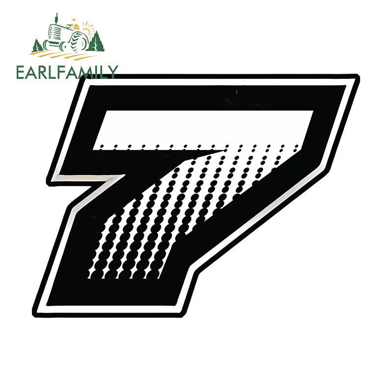 

EARLFAMILY Black Shadow Racing Number Car Sticker Artistic Scratch-Proof Rear Windshield Motorcycle JDM Decal Car Door Protector