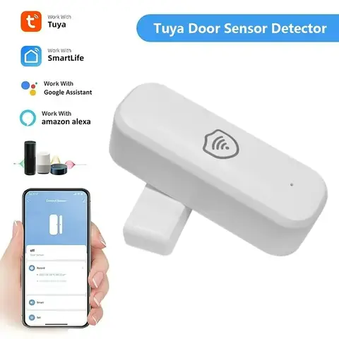 Tuya WiFi 도어 센서 보안 경보 홈 도어 개방 감지기 경보 시스템 스마트 라이프 창 센서 App 원격 모니터