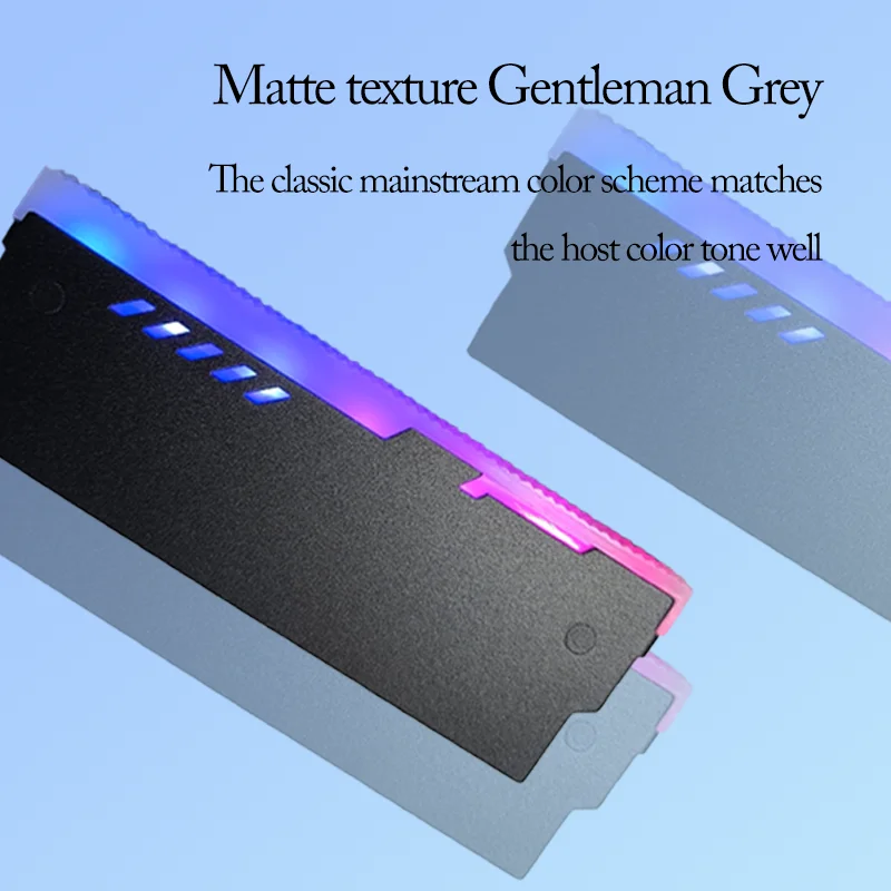 CX FUTRUE Aluminium Desktop Geheugenmodule Warmteafvoer Vest, ARGB Lichteffect, Desktop Geheugen Warmteafvoer Vest.ZWART