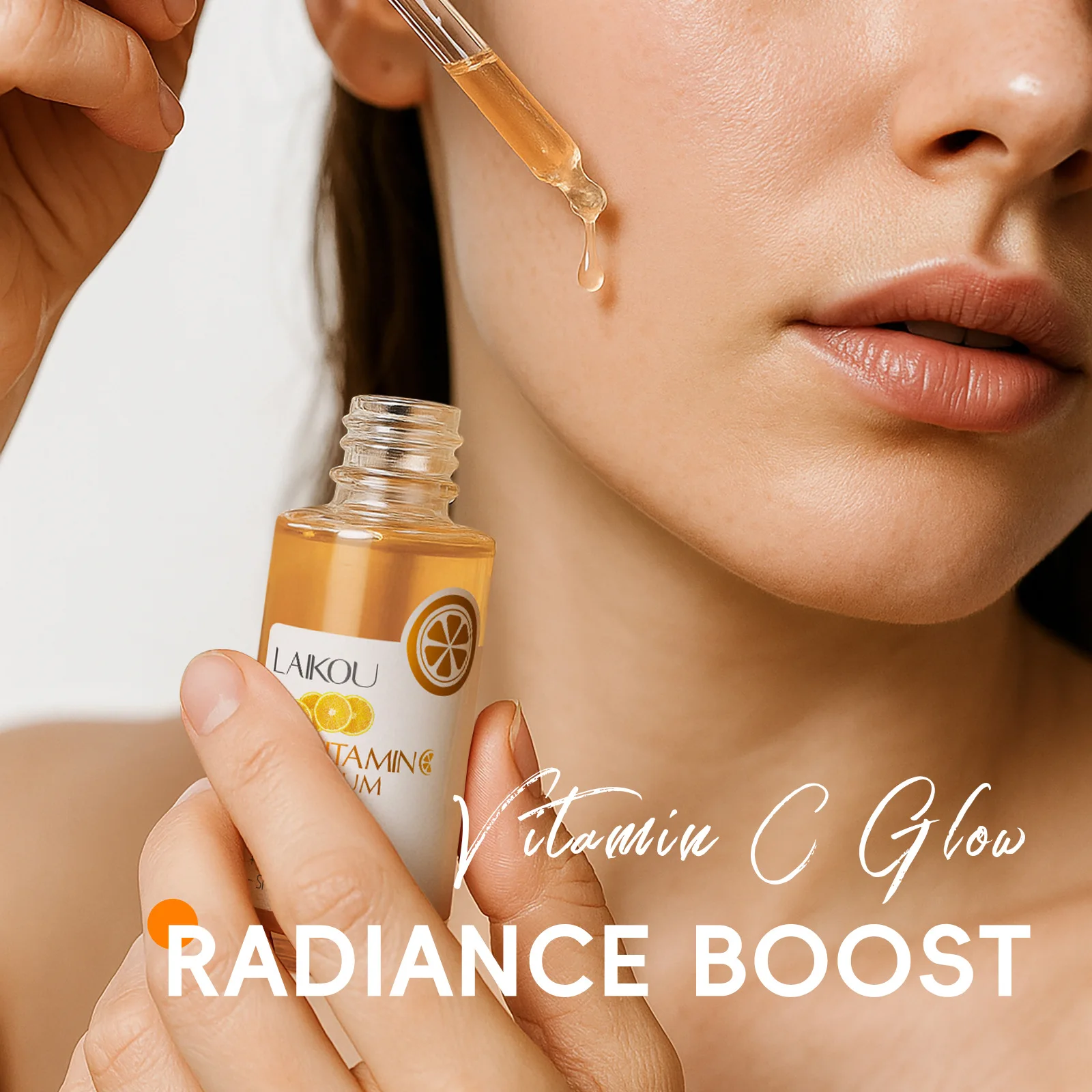 

LAIKOU Vitamin C Essence 30ml Hydrating And Sodium Hyaluronate Facial Essence Anti-Aging Fade Fine Lines Improve Melanin