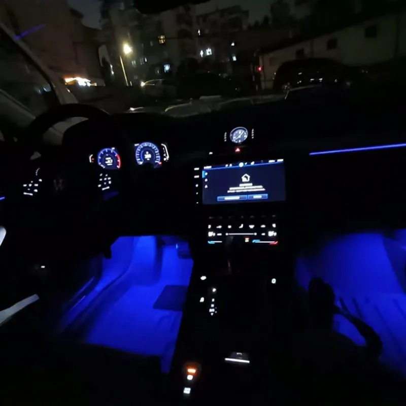 لأودي A4 B8 8K 2007 2008 2009 2010 2011 2012 2013 2014 2015Car Footwell أضواء لمبات عدة LED جو النيون ملحقات المصابيح
