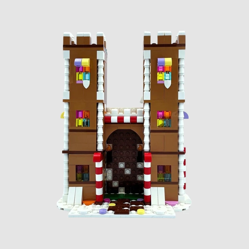 950PCS MOC-238861 Lebkuchen Schloss Weihnachten Serie Kreative Ziegel Spielzeug Modell Bausteine Kinder Junge Geburtstag Geschenk