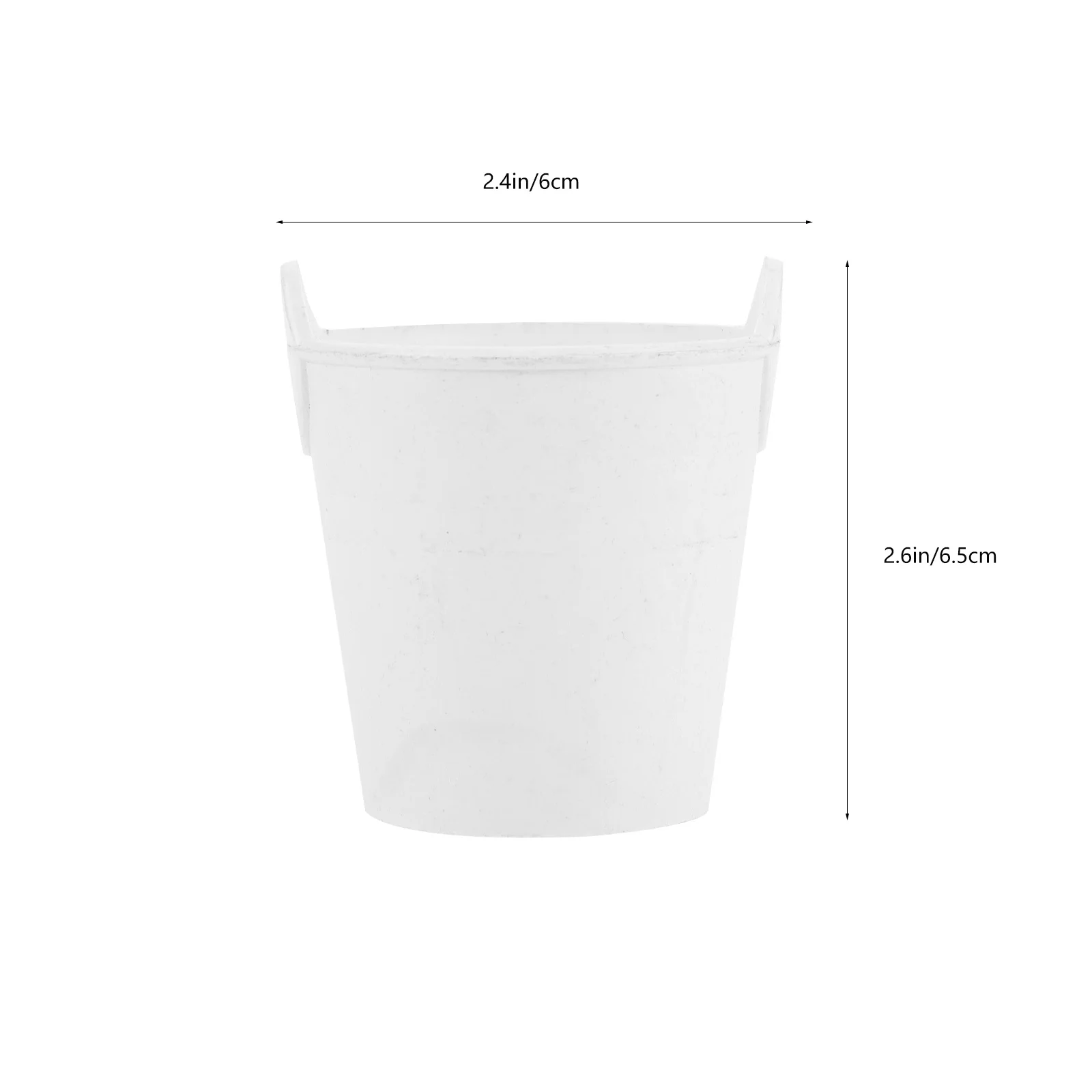 10 Pcs DIY Home Decor Small Buckets Uncolored Craft Mini with Handles Decorative Side