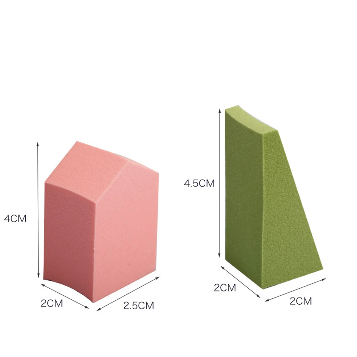 50Pcs 웨지 모양의 메이크업 스펀지 세트, 파운데이션 믹싱용 메이크업 스펀지, 멀티 컬러 메이크업 스펀지, 라텍스 프리 습식 및 건식 듀얼