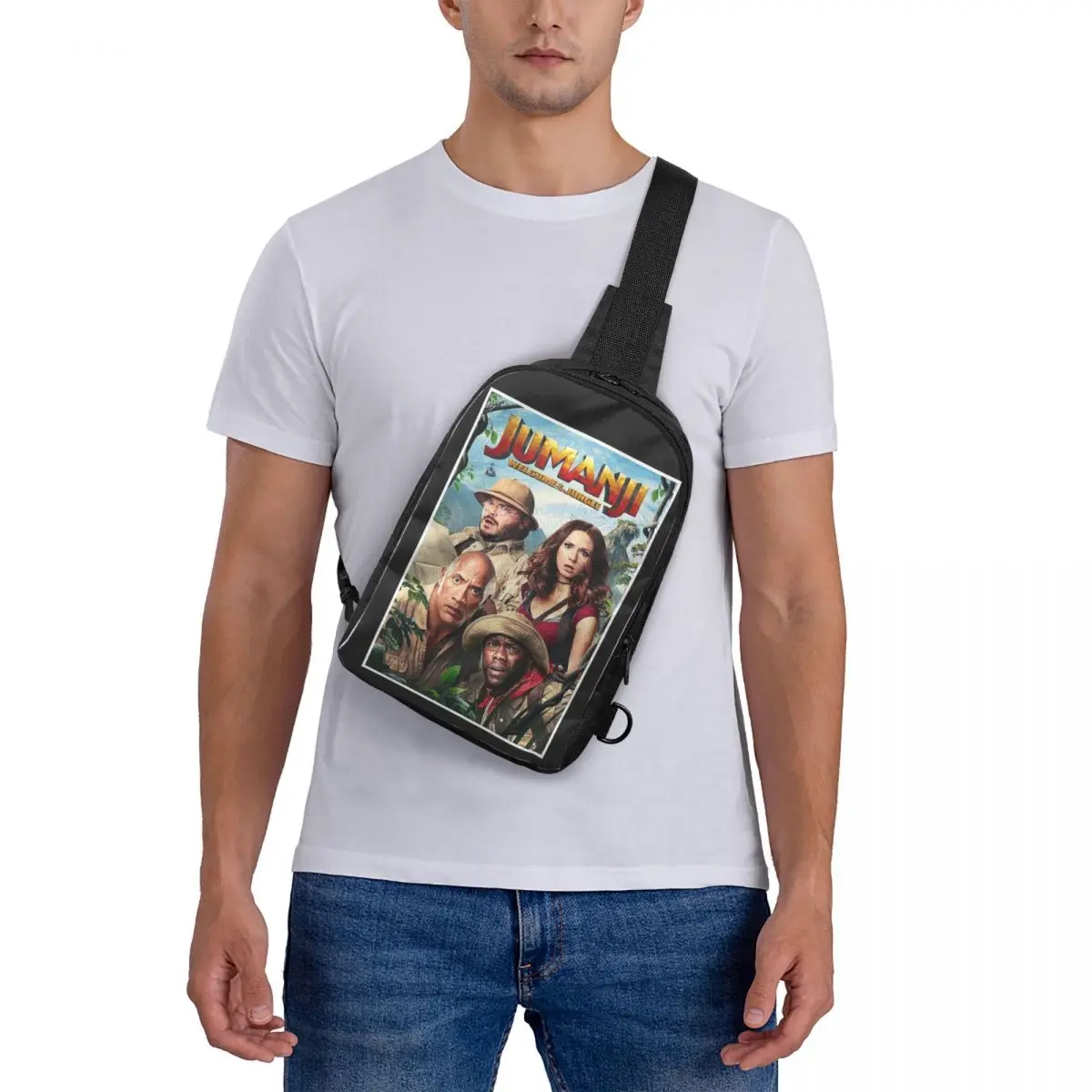 

Jumanji Chest Bag Crossbody Backpack Sling Shoulder Bag For Men Traveling Hiking Daypack
