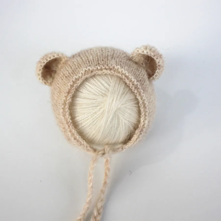 Newborn  Baby Bear Caps Doll Set  Photography Props Newborn Beanies Baby Keepsakes Babies Accessories Newborn Photo Props