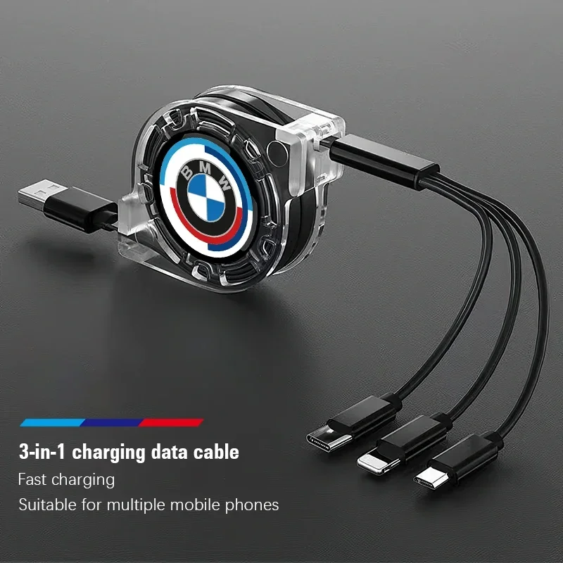 Auto Accessories Car Interior 3 in 1 Charging Cable Multi Charger for BMW G30 G32 G01 G02 G05 G06 G07 G26 G23 G22 F40 F20 G08 X3