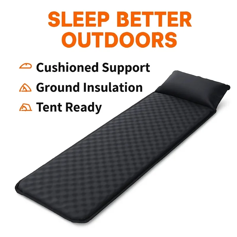Self Inflating Camping Sleeping Pad Thick Outdoor Air Mattress