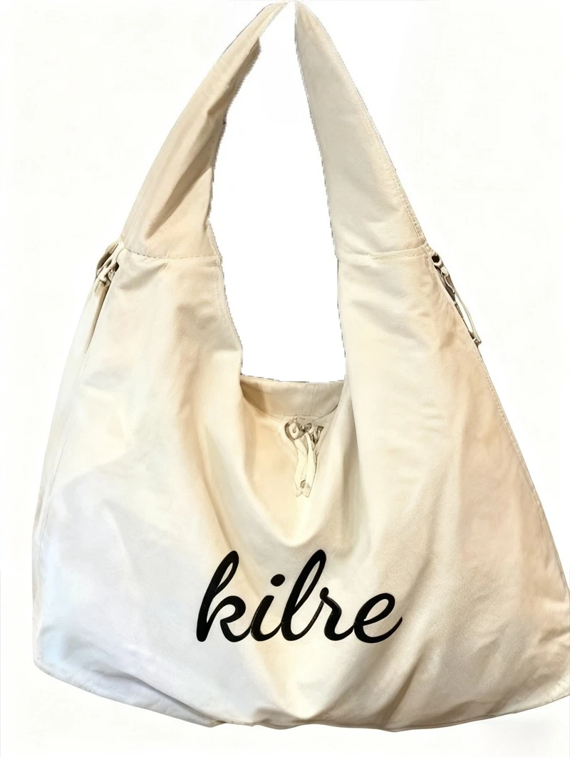 Canvas-Einkaufstasche mit Namen anpassen – personalisierter Name, großes Fassungsvermögen, trendiger Damenstil, ideal, lässig, Achselhöhle, einfache Pendeltasche