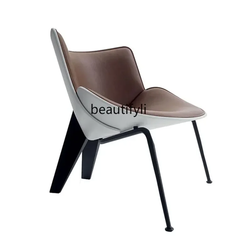 yj Nordic Creative FRP Single Shell Leisure Light Luxury Backrest Reception Chair Zongzi Chair