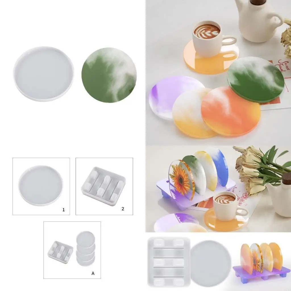  Round Silicone Cup Pad Mold Silicone Material for DIY Resin Art Projects