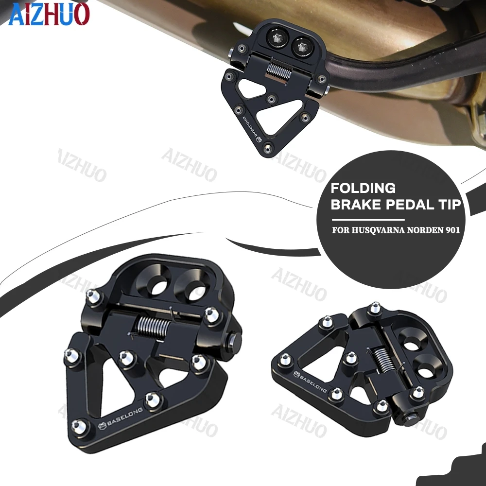 

For HUSQVARNA Norden 901 2022 2023 2024 NORDEN901 CNC Motorcycle Folding Rear Brake Pedal Step Tip Plate norden 901 Accessories