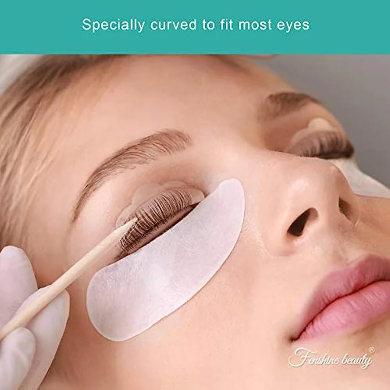 100 Pair Eyelash Extension Eye Pads Lint Free Hydrogel Eye Patches Professional Under Eye Gel Pads for Lash Extensions Supplies