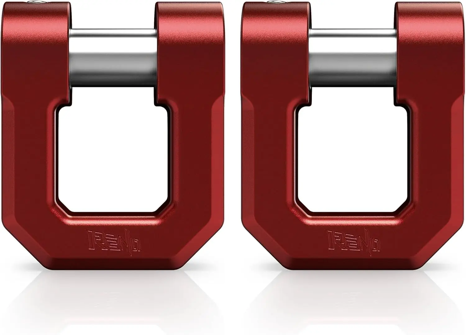 

3/4" D Ring Shackle, 68,000 lbs Break Strength with 7/8" Pin for Tow Strap Winch Recovery Towing Trailer (Aluminum, 2 Pack, Red)