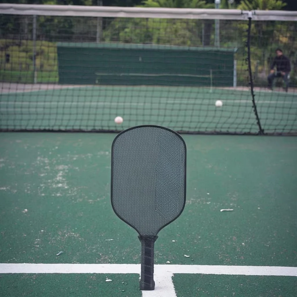 18K Titanium Carbon Fiber Pickleball Paddle 16mm Elongated Professional USAPA Standard Rough Surface Racket for Spin