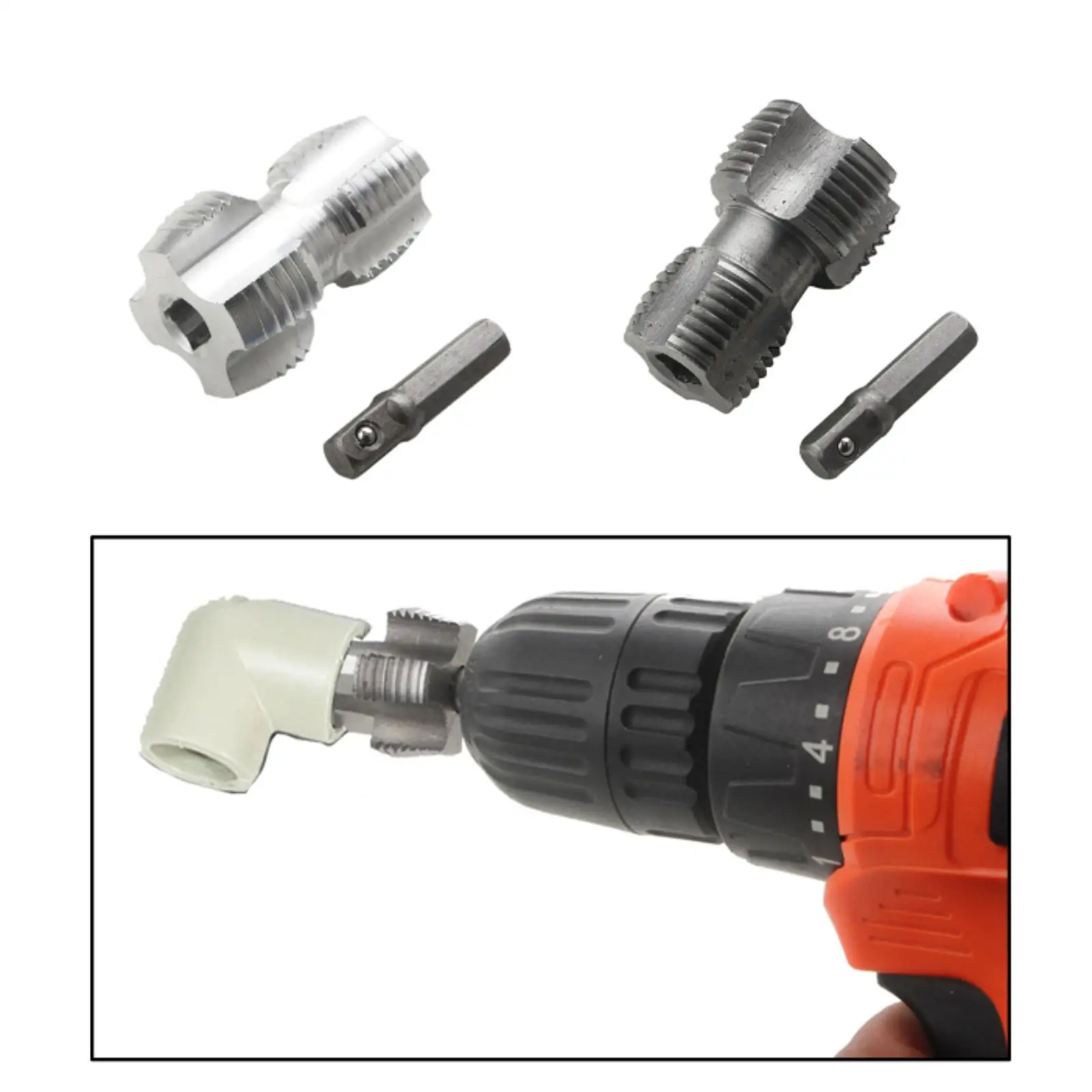 

PVC Pipe Threader Kit Plumbing Tools Portable Thread Maker Tools Accessories for Home Garage Outdoor Supplies