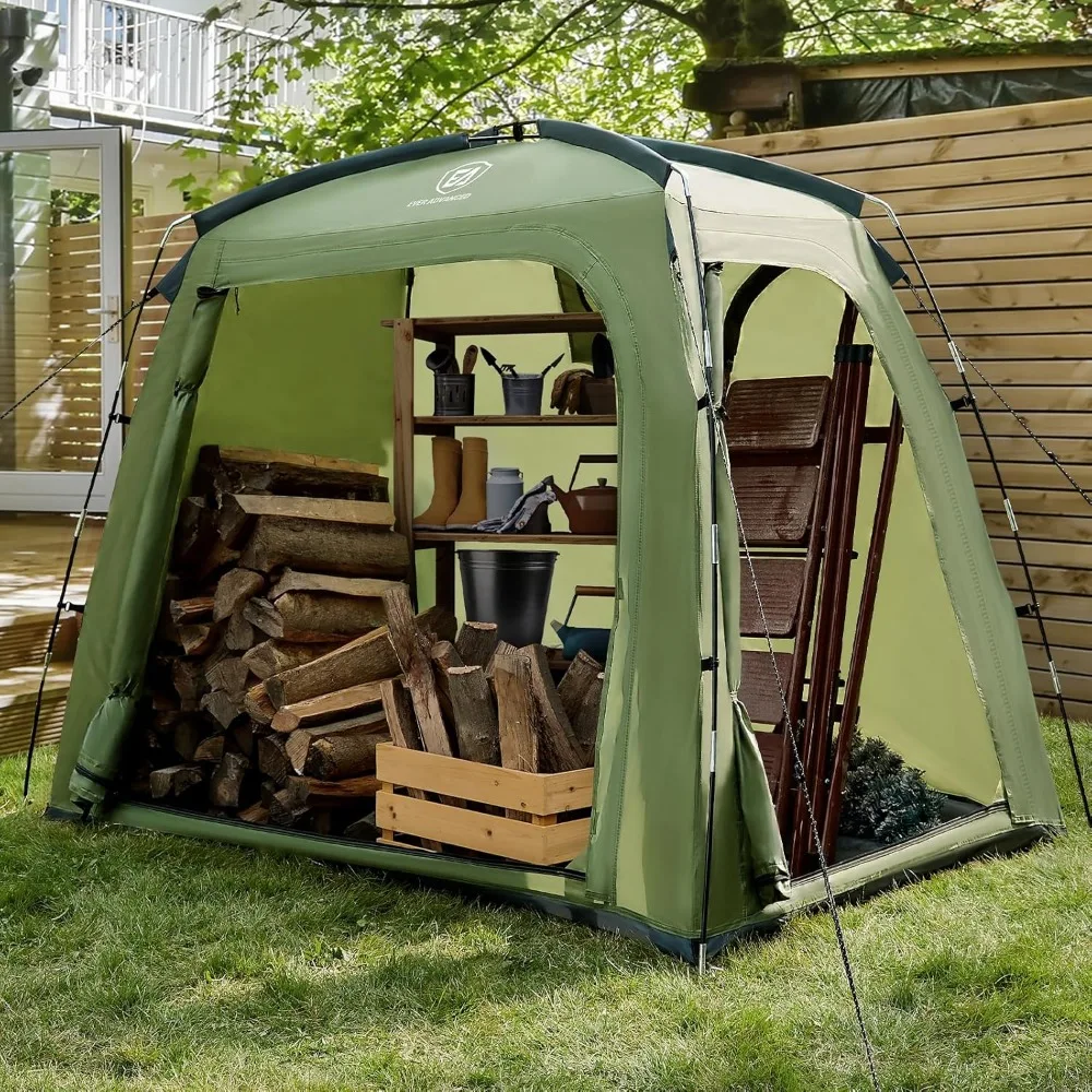 

Portable Bike Shelter for 3 Bicycles: Water-Resistant Outdoor Storage Shed for Bikes and Motorcycles