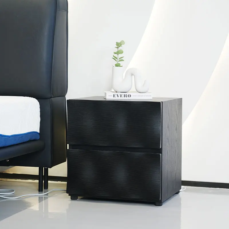 

Спальня с модной простой прикроватной тумбочкой Многофункциональная прикроватная тумбочка для хранения вещей