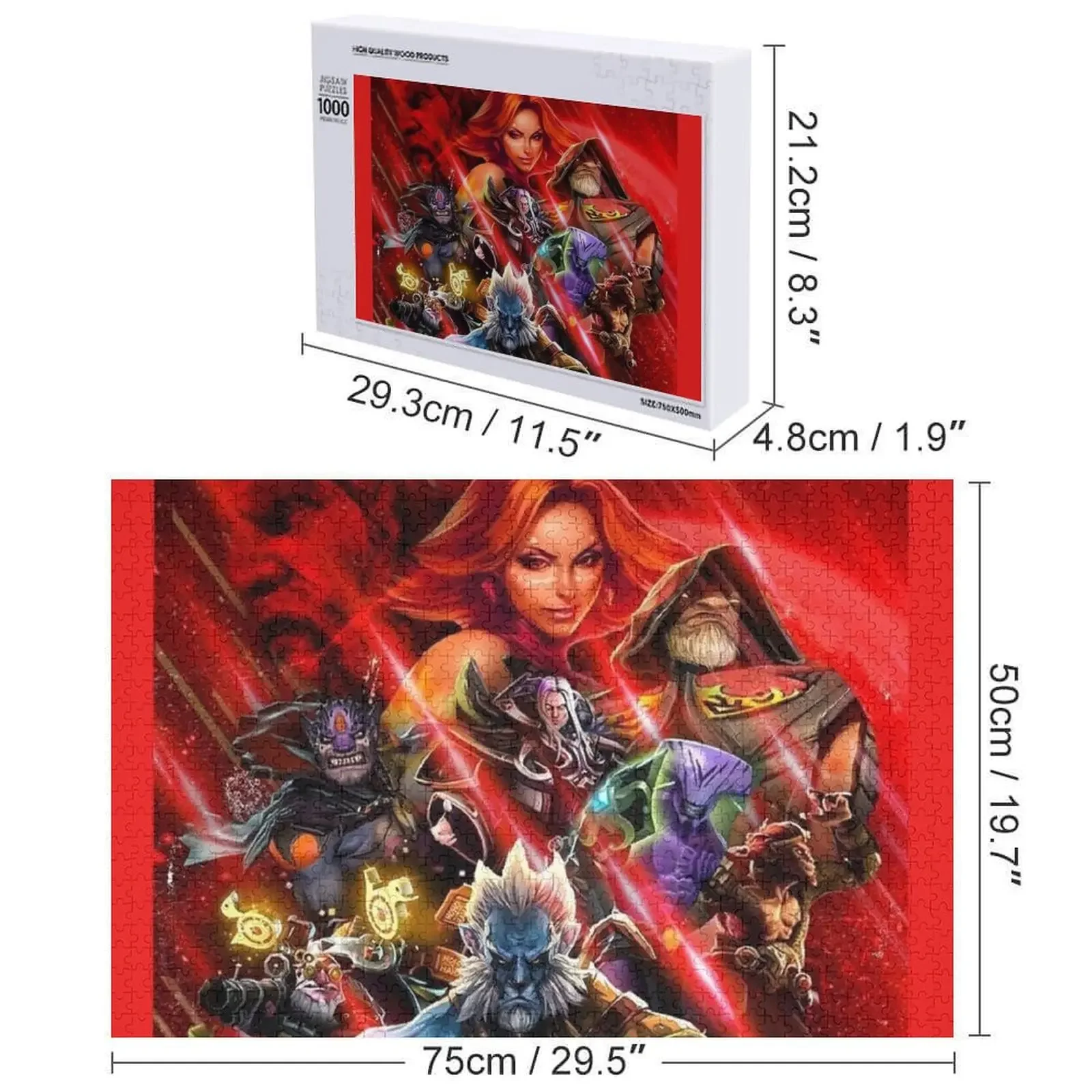 dota 2 - game poster Jigsaw Puzzle Custom Photo Anime Custom Wooden Name Wooden Animal Puzzle