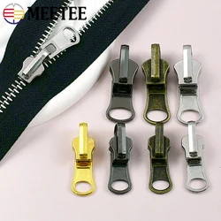 5Pcs 3# 5# Zipper Pull Double-Sided Rotary Zippers Slider For Nylon Metal Resin Zip Head DIY Garment Backpack Sewing Accessories