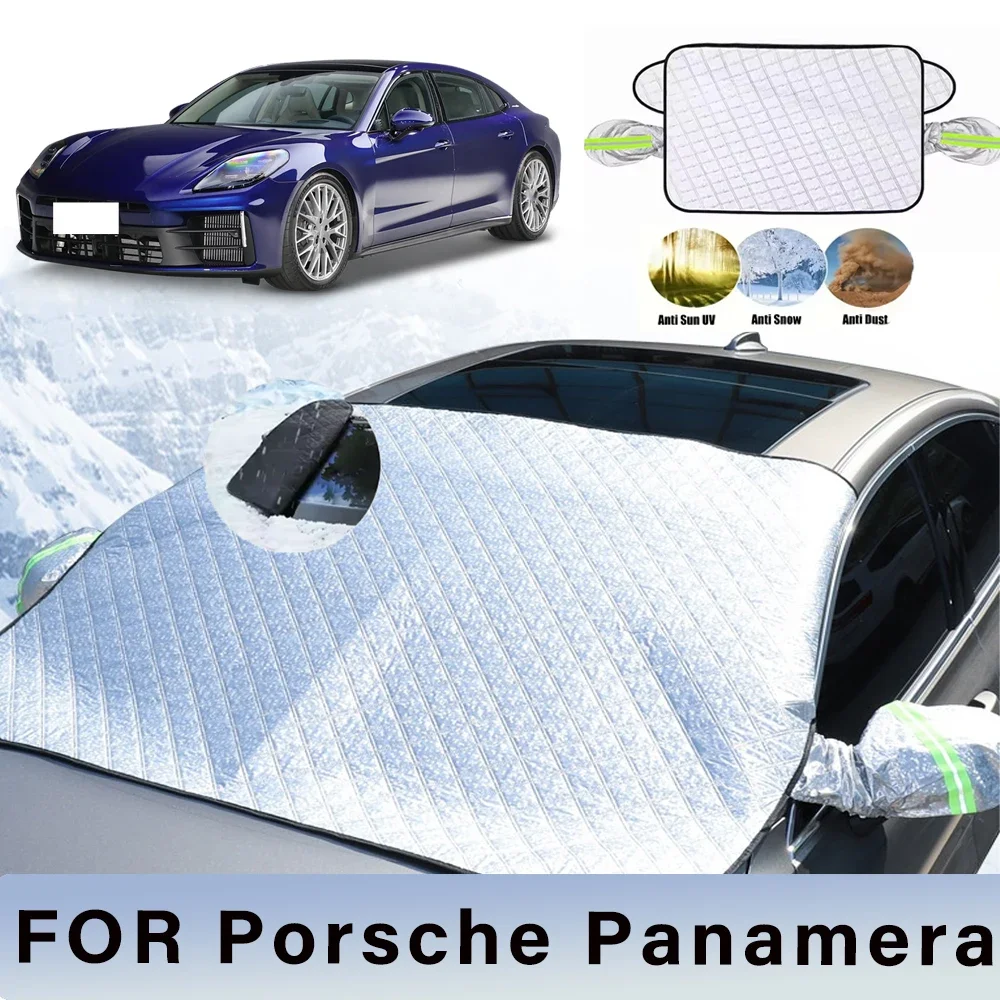 

Thickened Car Now Sunshade Windshield Cover With 5/9 Magnets UV Protection Anti Snow Sunlight For Porsche Panamera