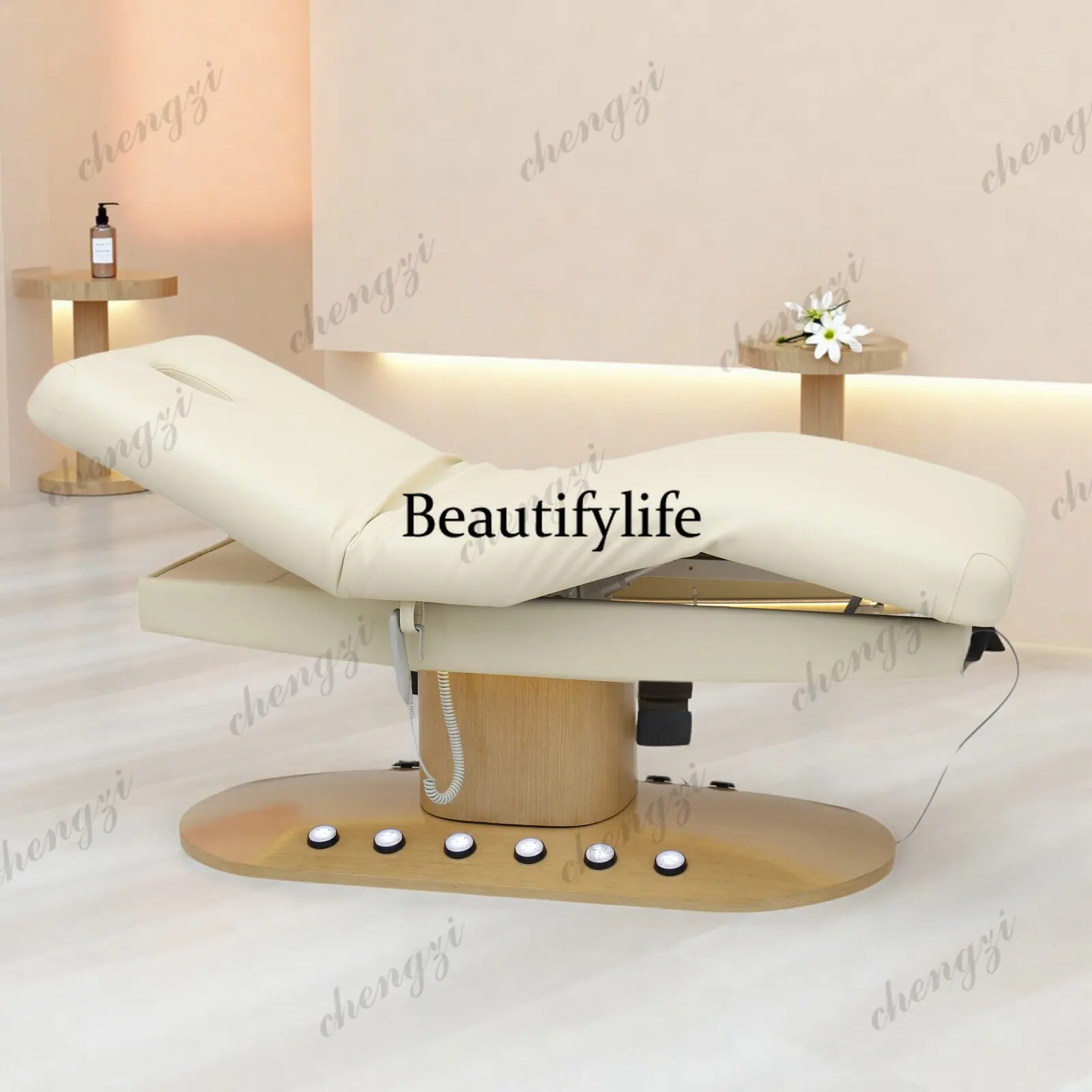 Electric latex beauty bed multi-functional integrated lifting massage massage bed beauty salon