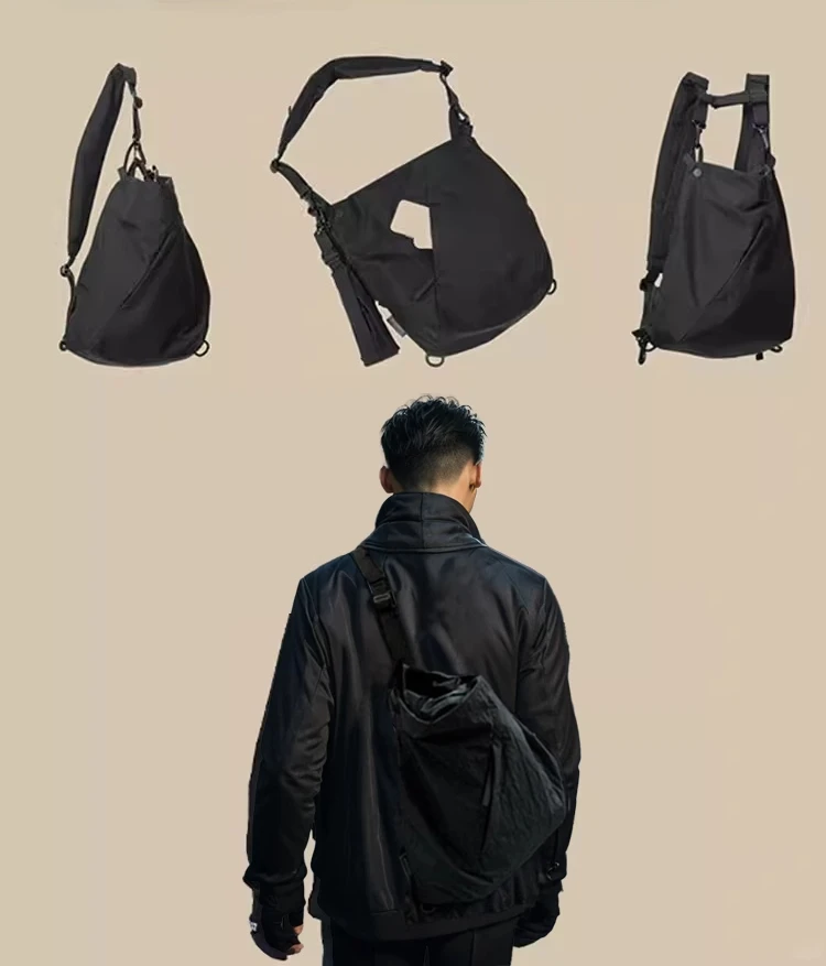 Double shoulder crossbody bag, travel light shoulder men's bag, functional sports men's cycling backpack