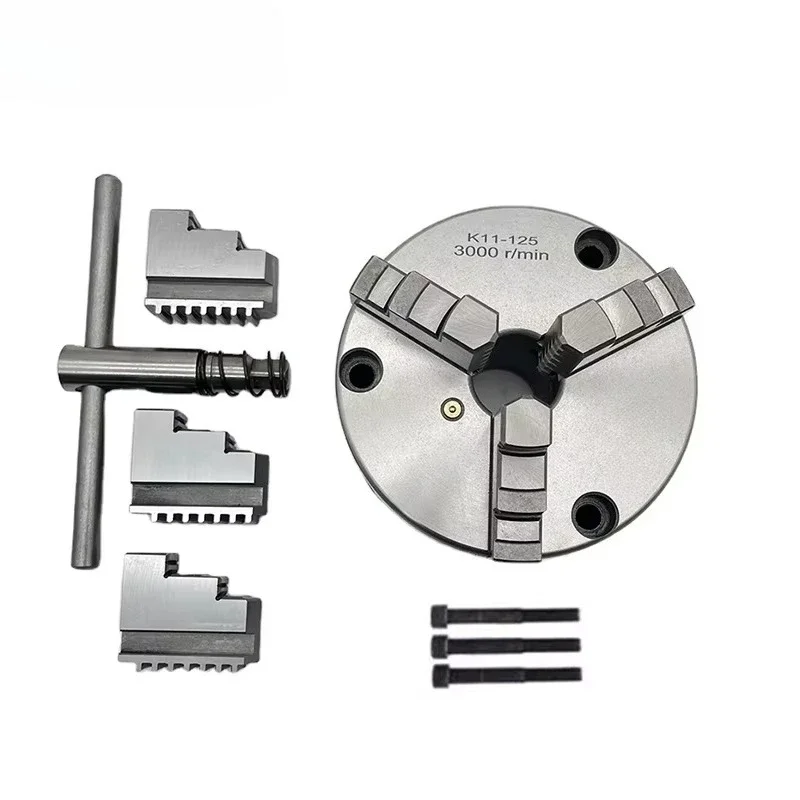 Precision Lathe Chuck 125mm With Front 3 Hole Mount SANOU Brand 3 Jaw Self-centering Chuck K11-125F for Mini Lathe