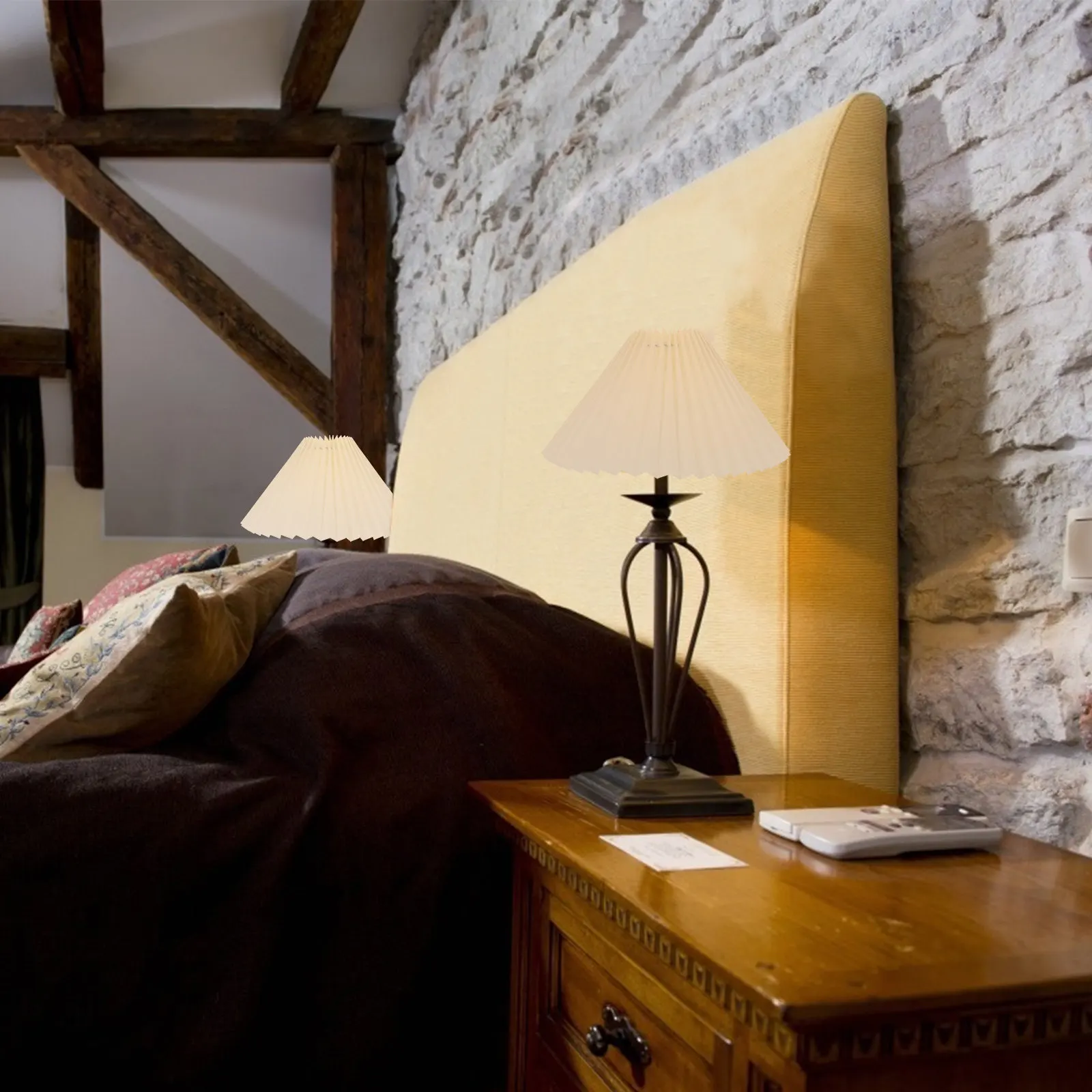 

Плиссированный тканевый абажур для люстры, настольной или напольной лампы, E27, мягкий, уютный, для домашнего декора