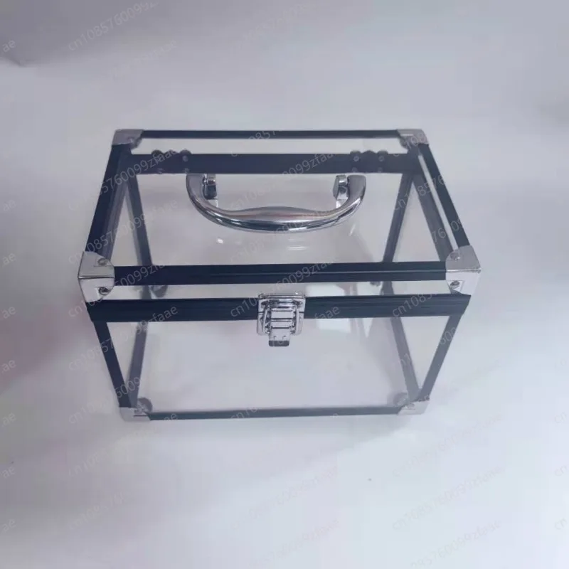 Aluminum alloy transparent cosmetic case Compact and portable design