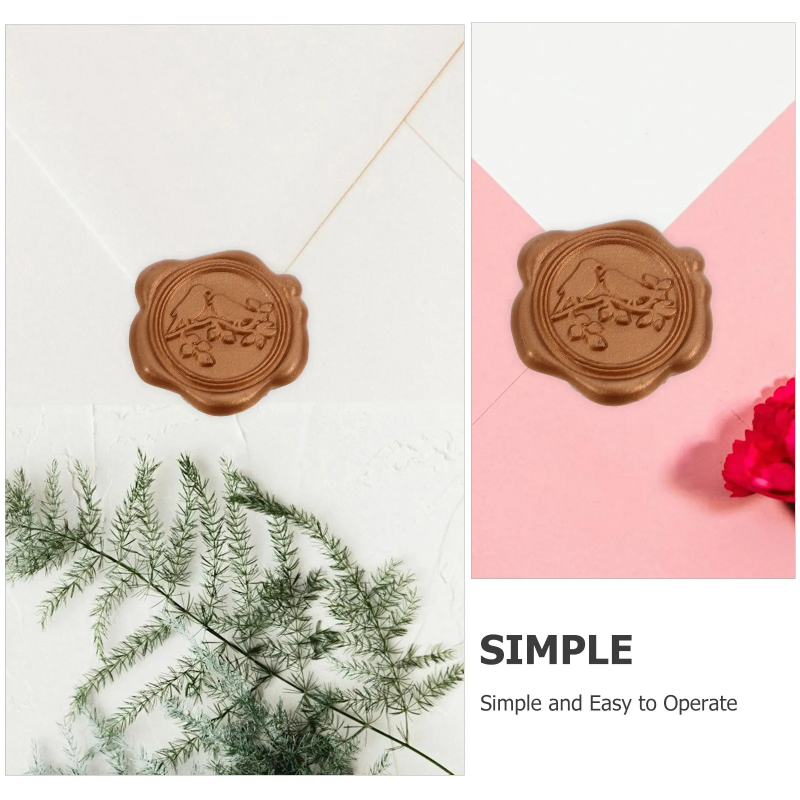 

20Pcs Invitation Envelope Seal Stickers Self-Adhesive Wax Seal Stickers for Decorative Letters Crafts Gift Boxes