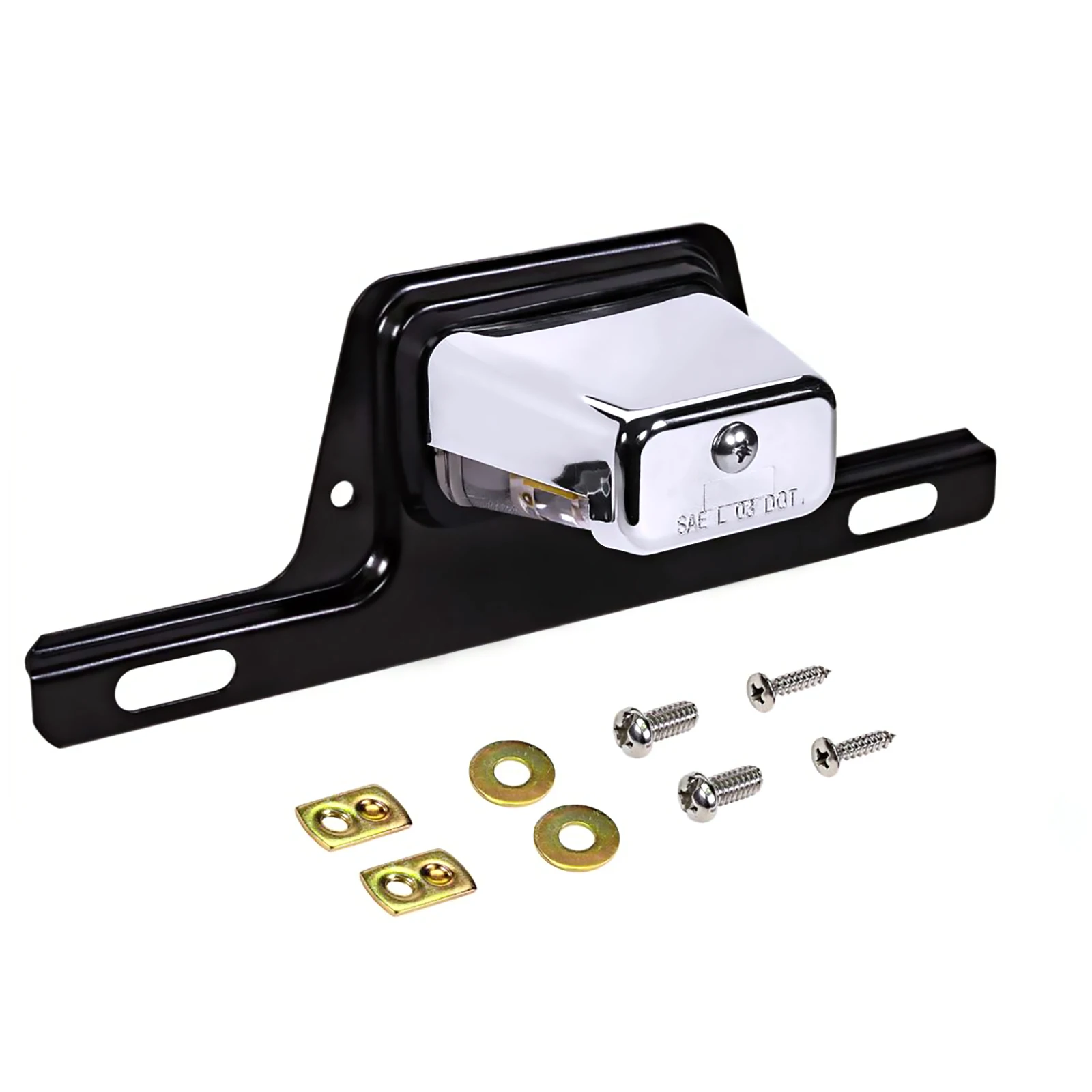 12V DC Bracket Mount LED License Plate Light For UTV ATV Trailer Truck RV Boat Universal Waterproof Rear Lamps Tools Accessories